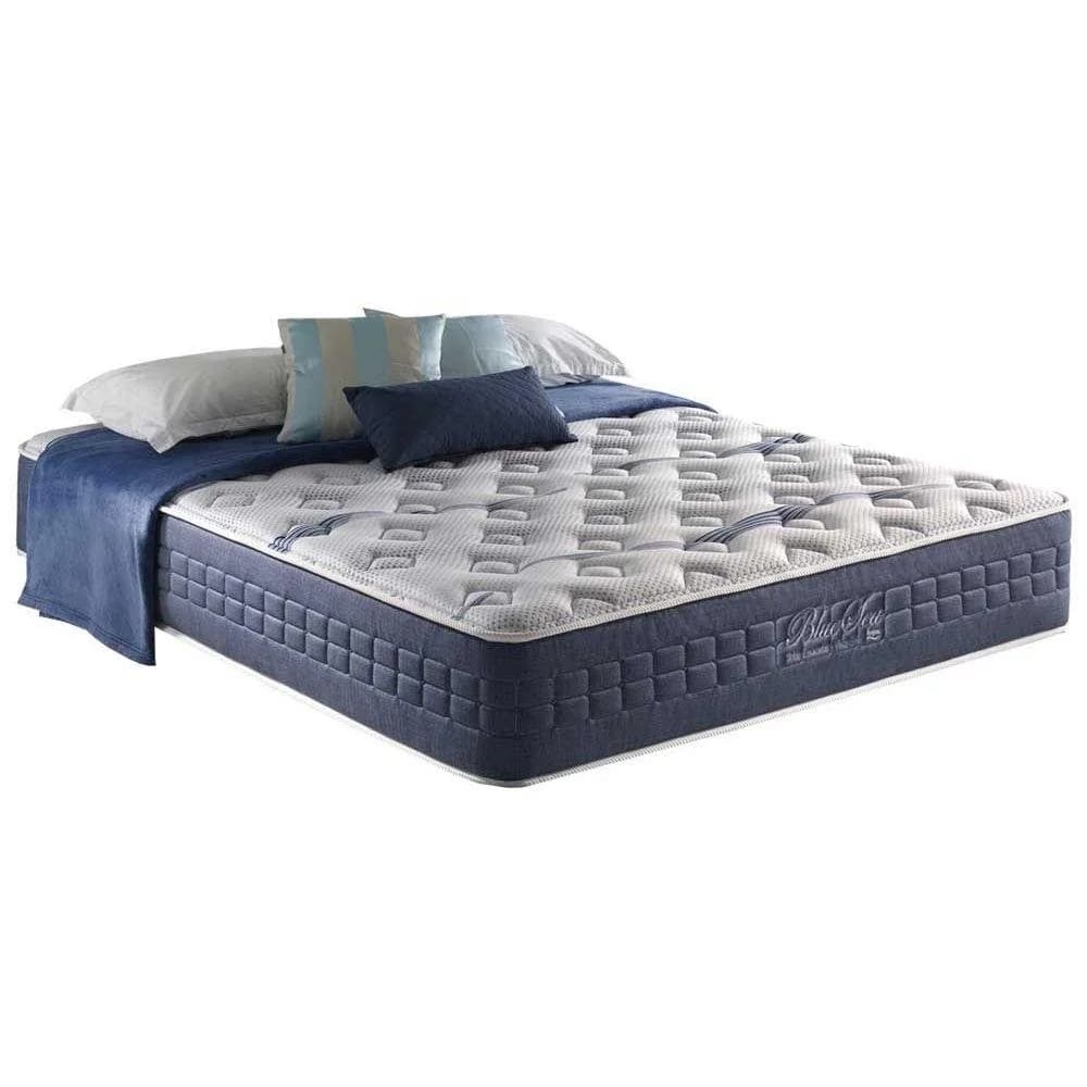 Colchão Casal Anjos Espuma Visco Gel Molas Ensacadas MasterPocket Blue Sea Pillow In (138x188x31) -