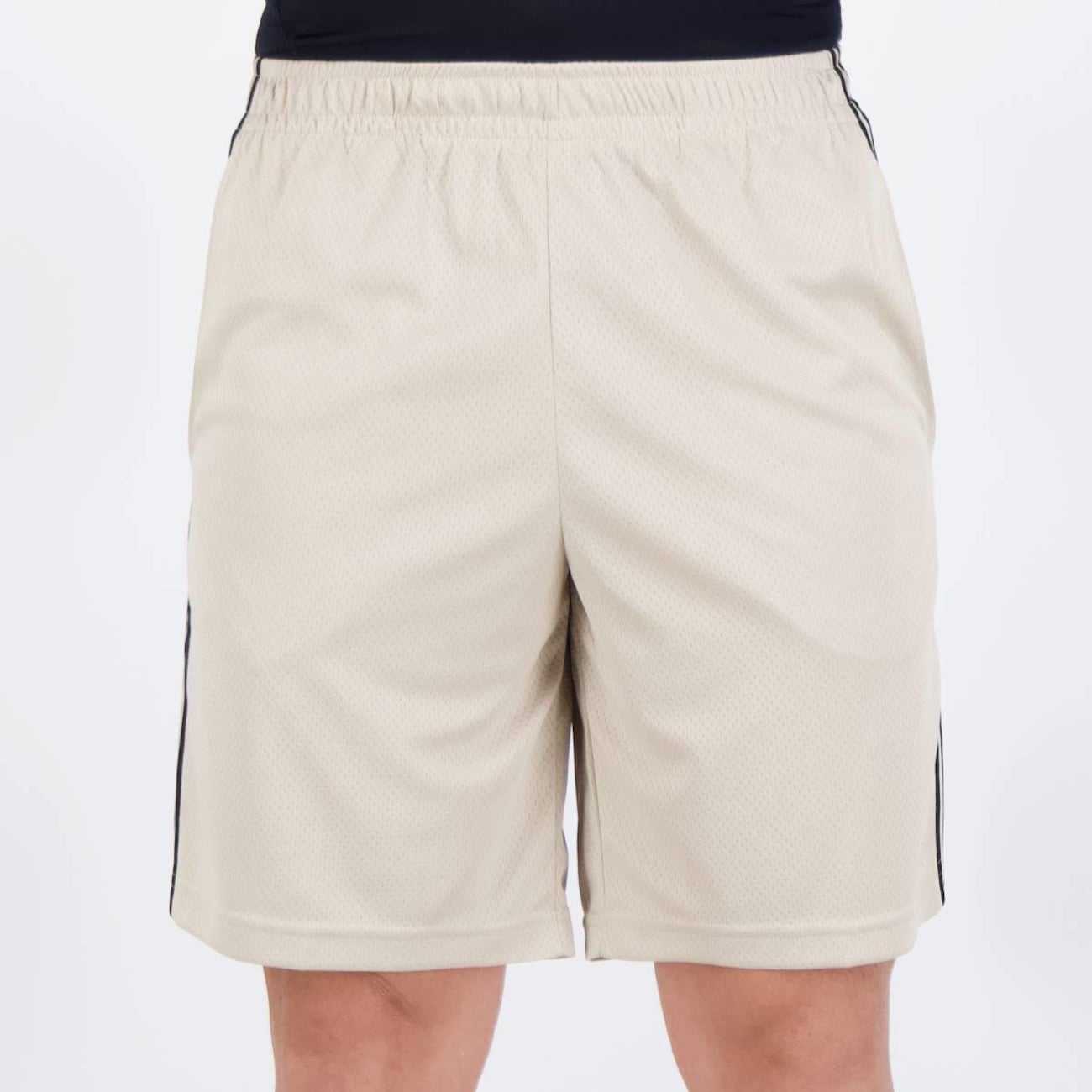 Bermuda Adidas 3 Listras Bege - Masculina