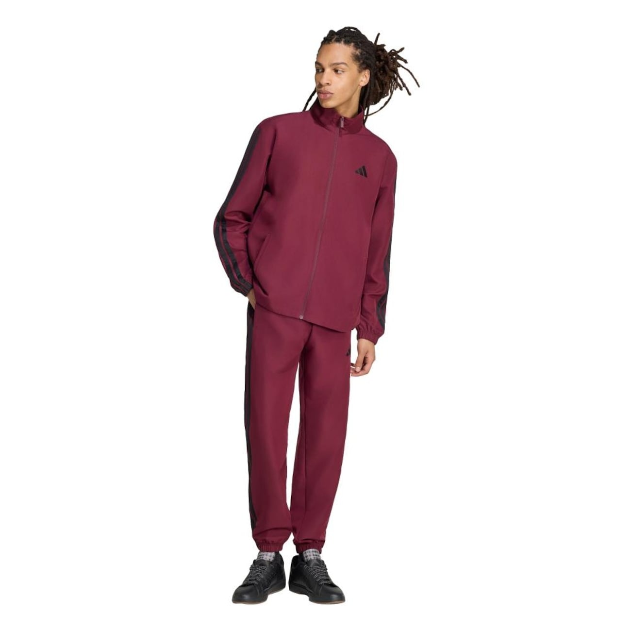 Agasalho Adidas Malha Sportswear Basic Três Listras - Masculino