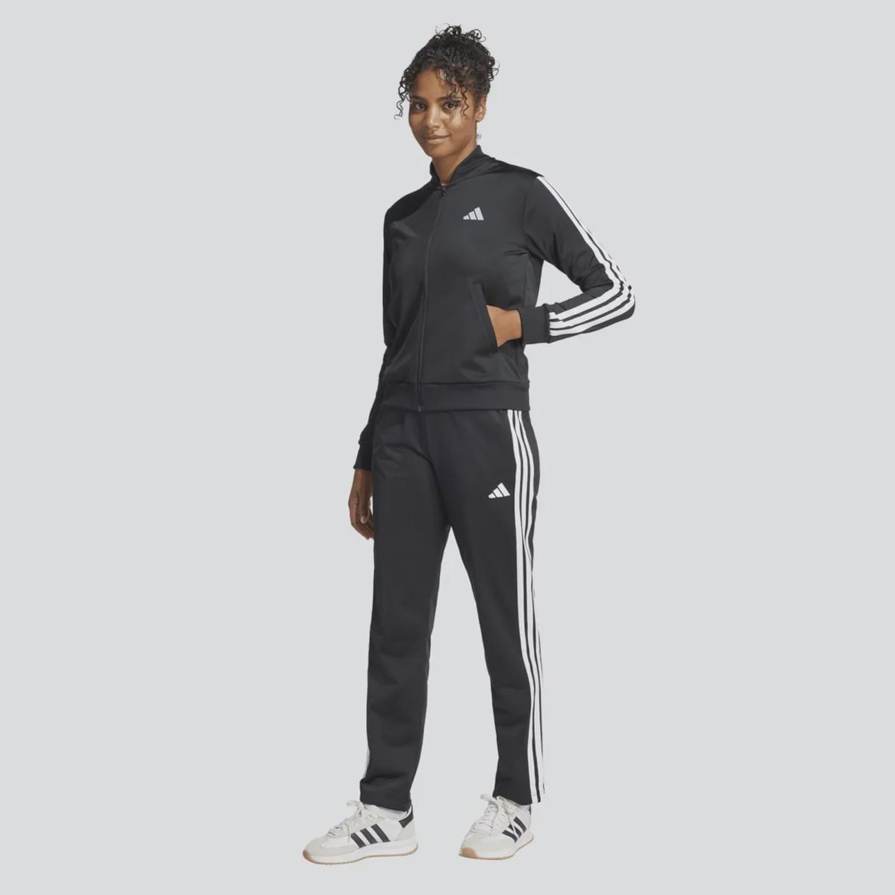 Agasalho Adidas TR 3 Stripes sem Capuz - Feminino