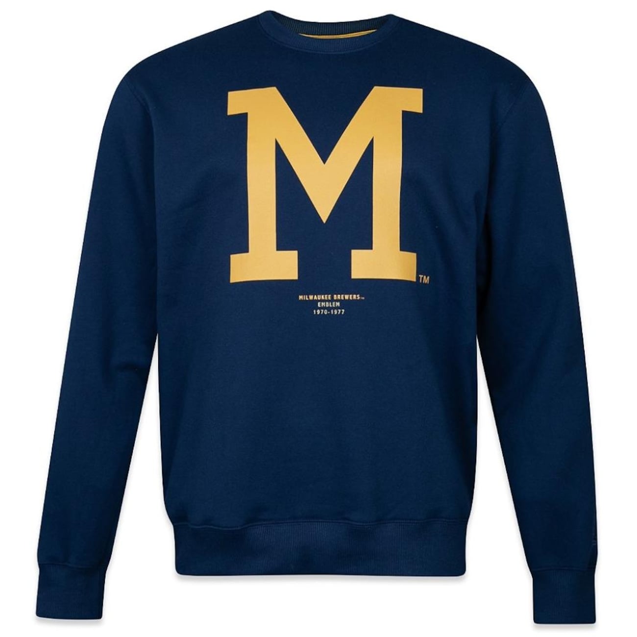 Blusão de Moletom Masculino Gola Careca New Era Milwaukee Brewers Fanpage