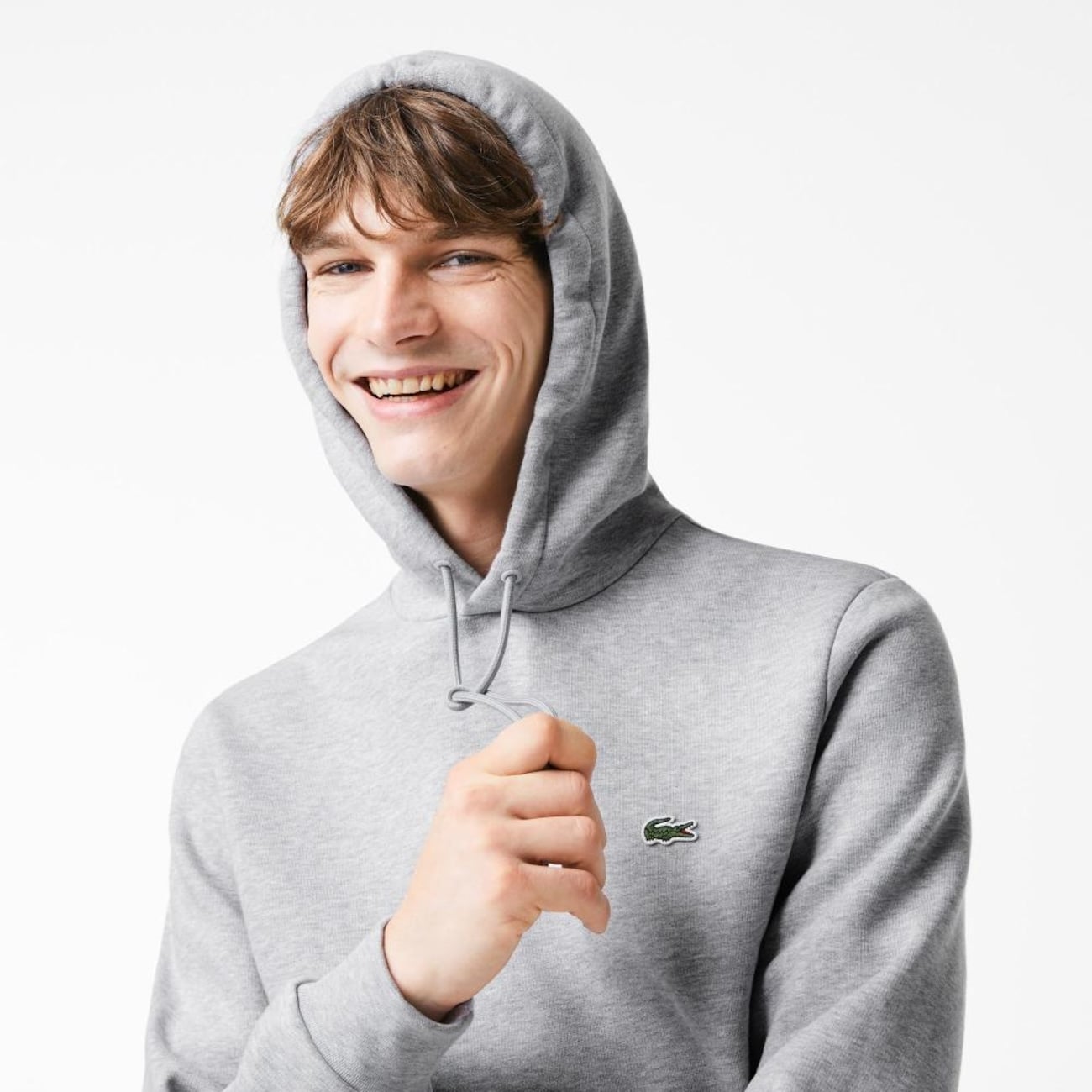 Blusão Moletom Clássico com Bolso e Capuz Lacoste Masculino