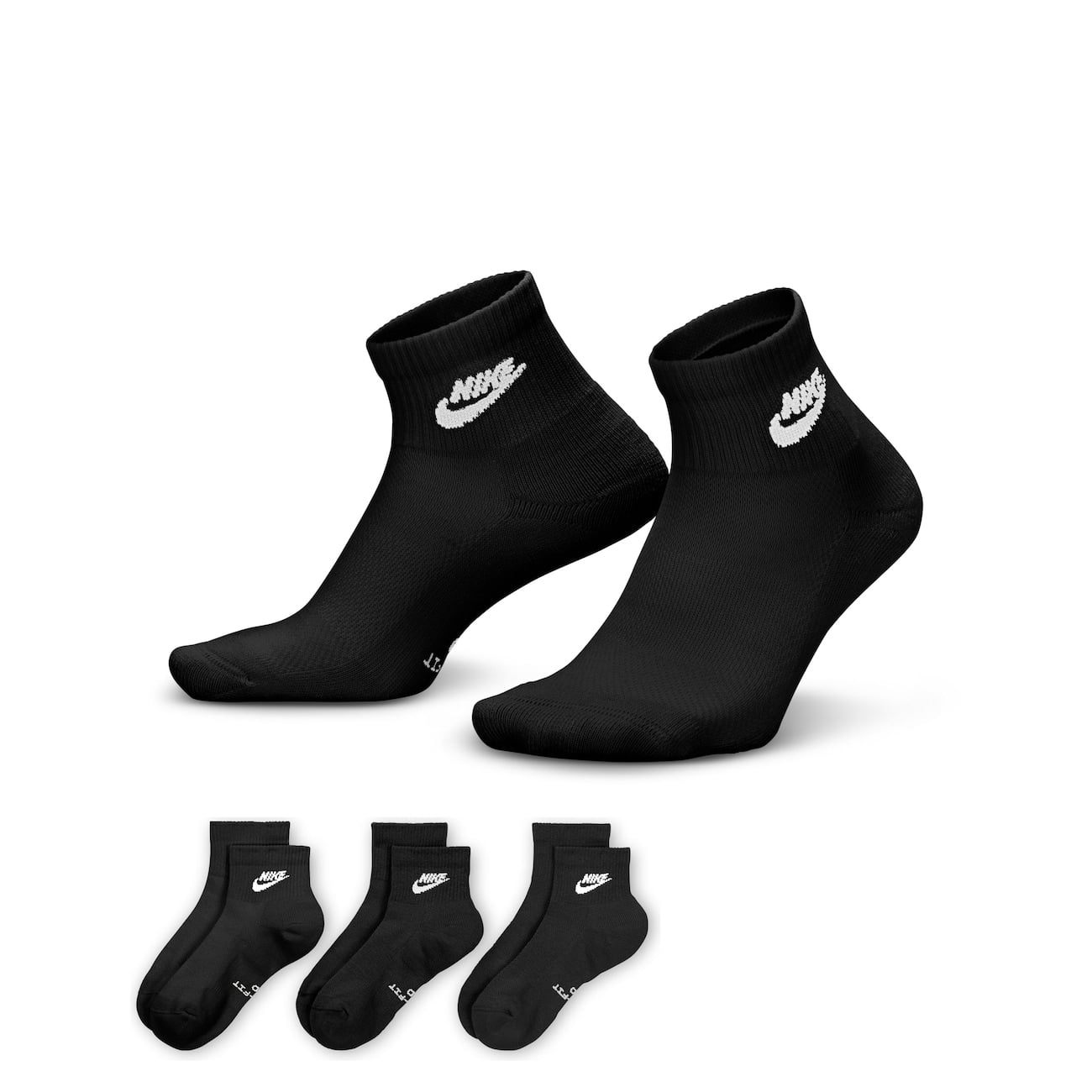3 Pares de Meia Nike Everyday Elevate Cano Curto Unissex