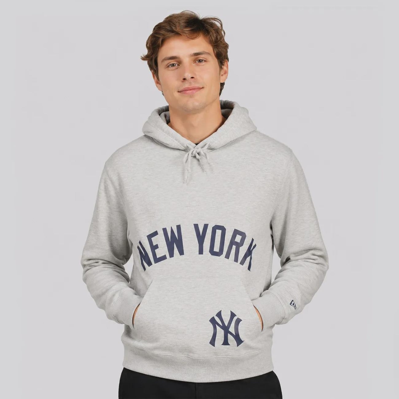 Blusão de Moletom New Era New York Yankees College com Capuz Masculino