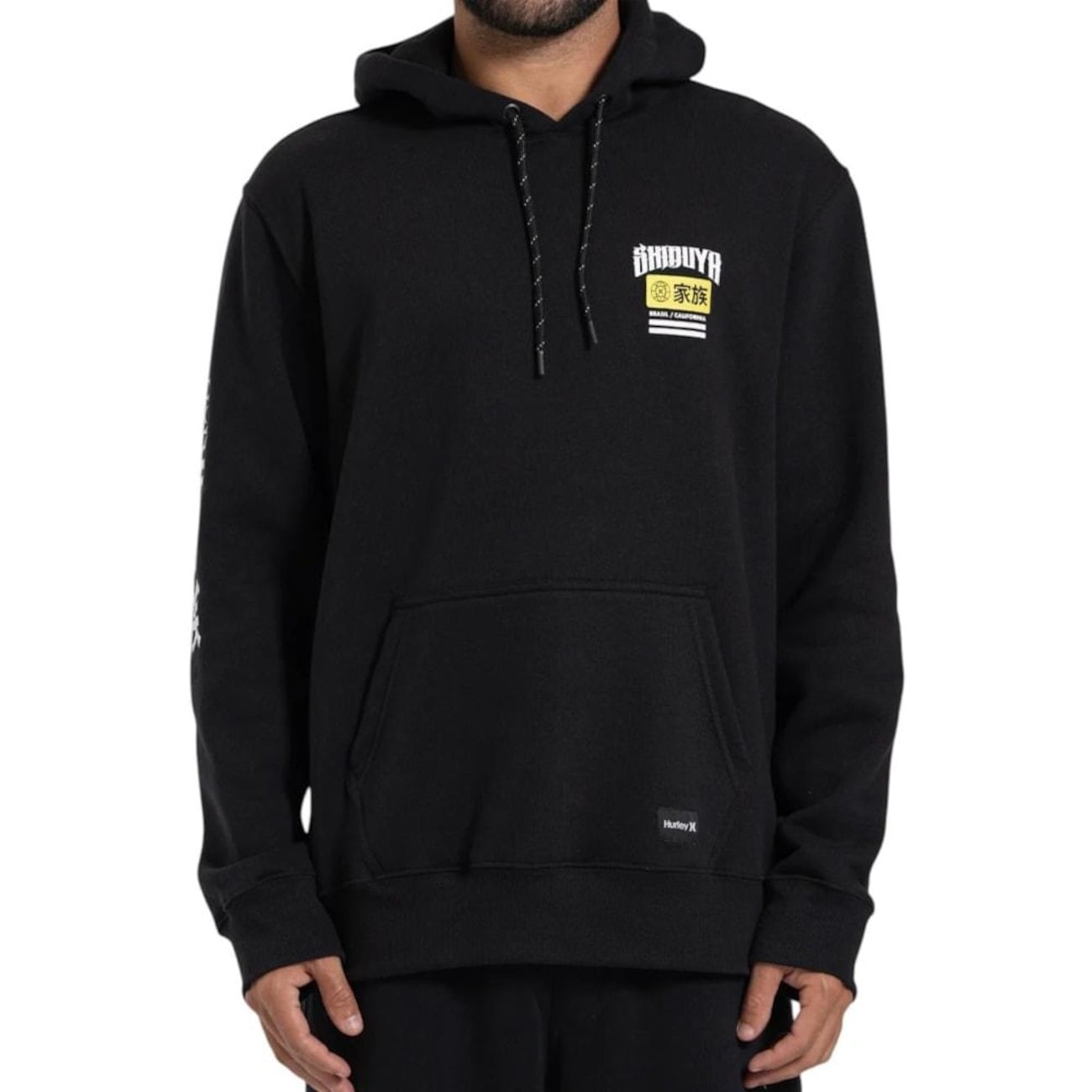 Blusão de Moletom Hurley Canguru x Shibuya Escama - Masculino