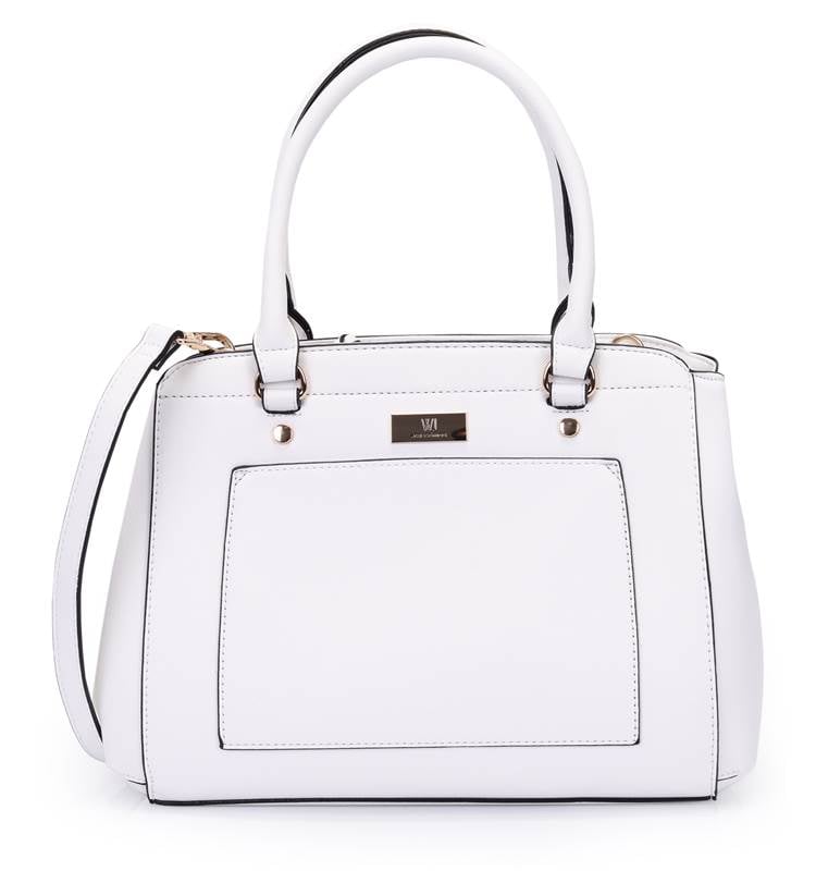 Bolsa Satchel Grande Com Bolso Frontal