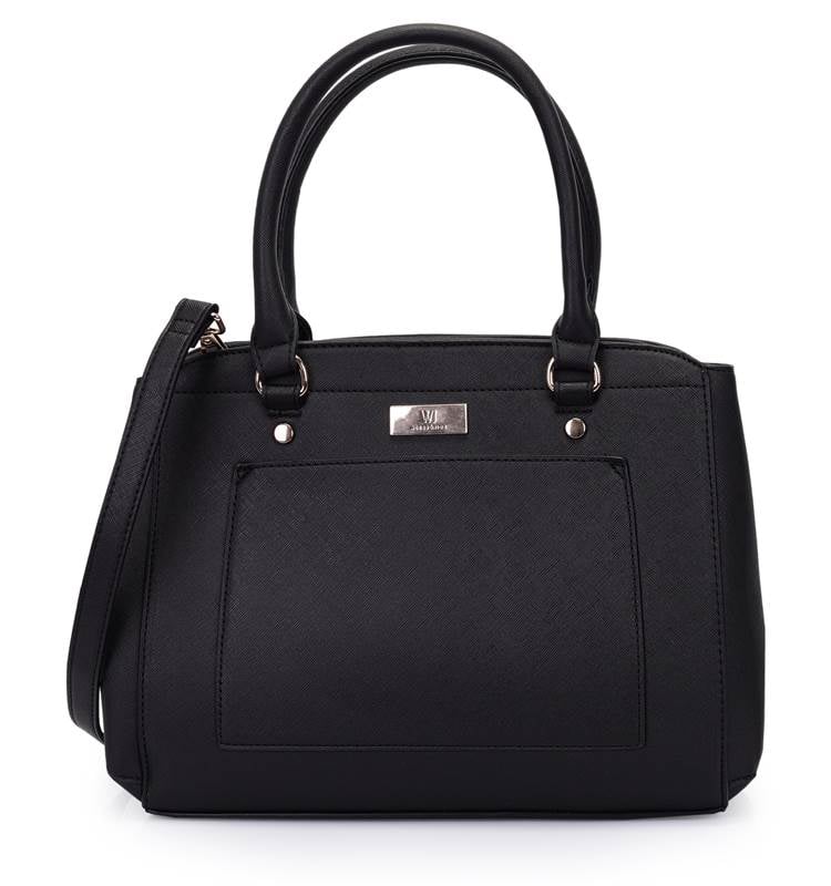 Bolsa Satchel Grande Com Bolso Frontal