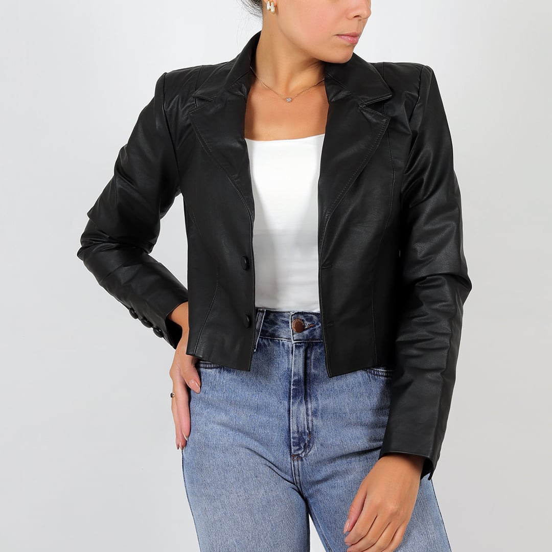 Blazer Curto Couro