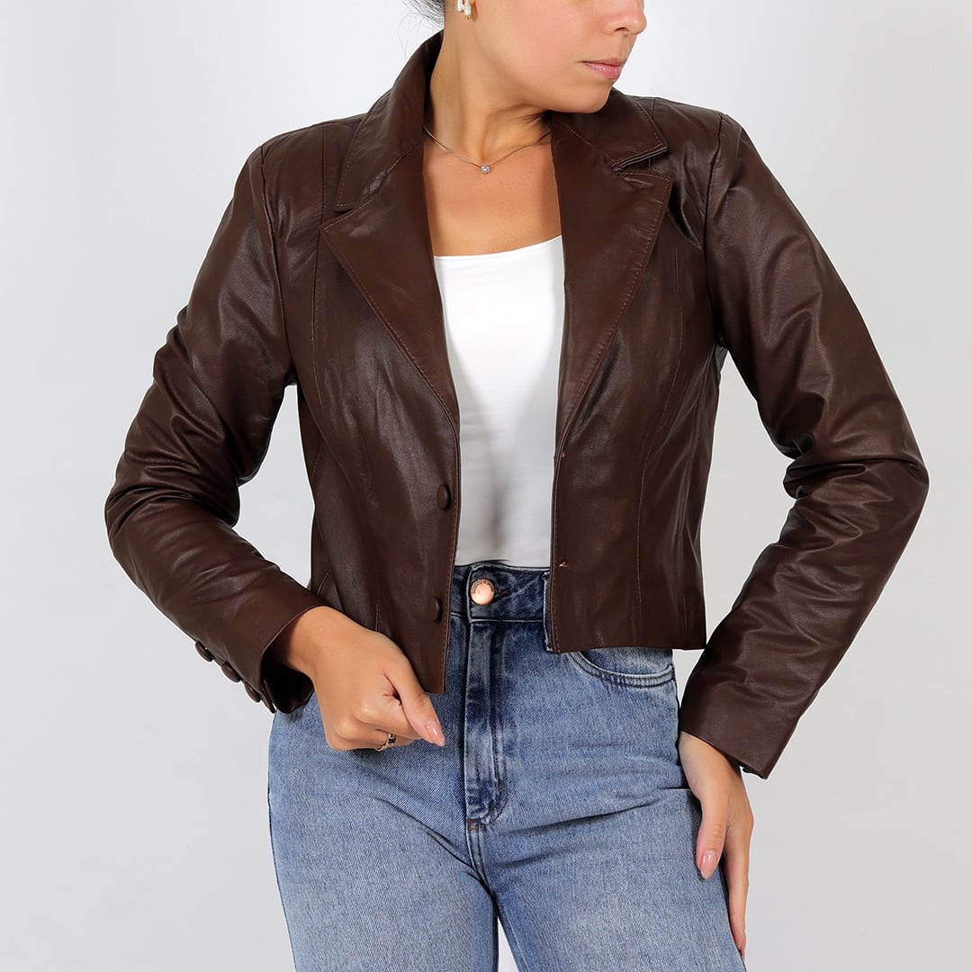 Blazer Curto Couro