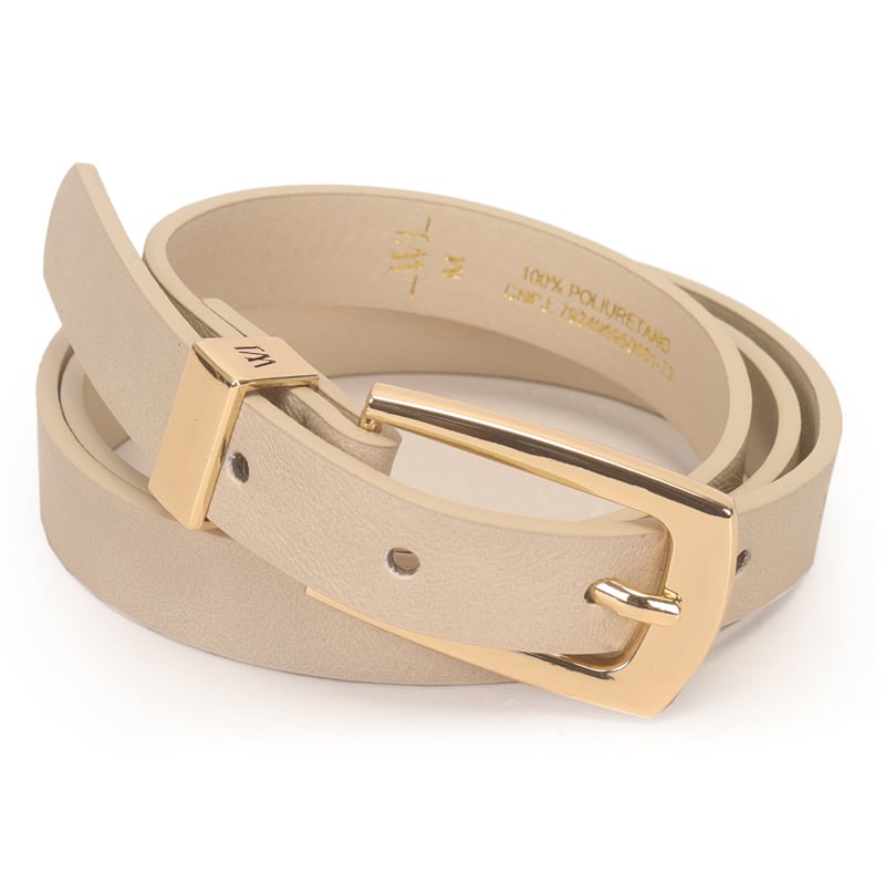 Cinto Feminino Com Fivela Retangular E Passante De Metal 1,8cm