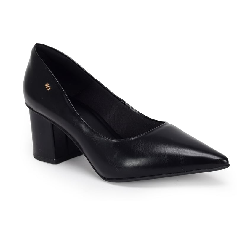 Scarpin Com Vira Salto Bloco 7cm