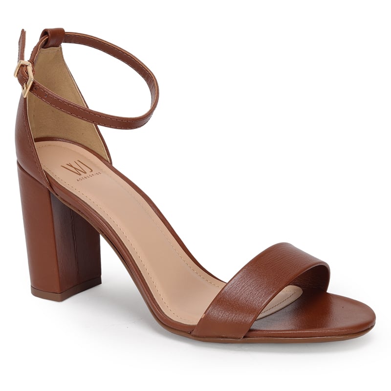 Sandália Alta Couro 8,5cm