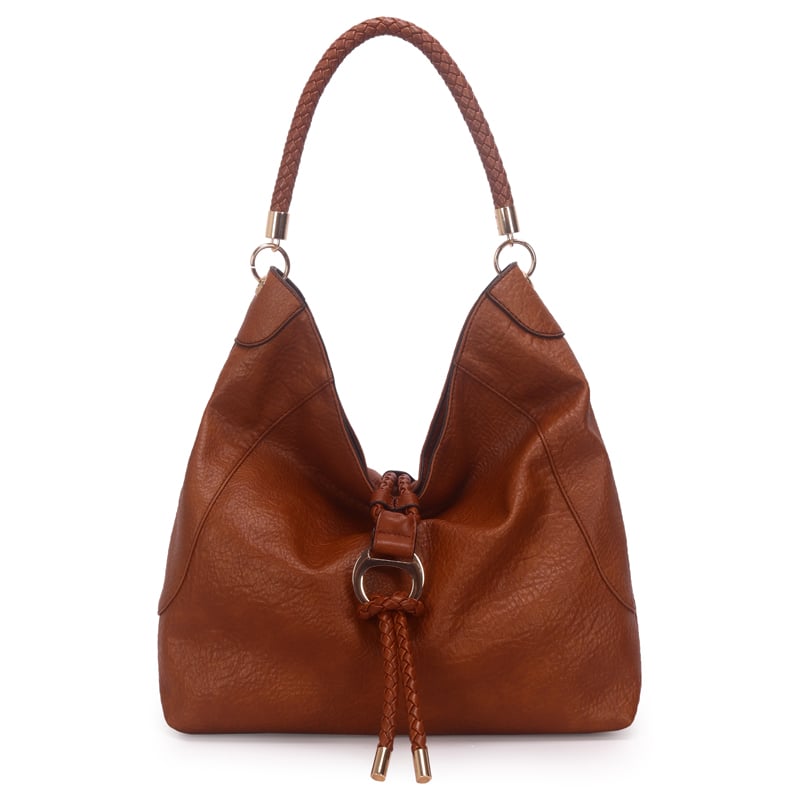 Bolsa Hobo Grande Bicolor Com Alca Rolete Trancada
