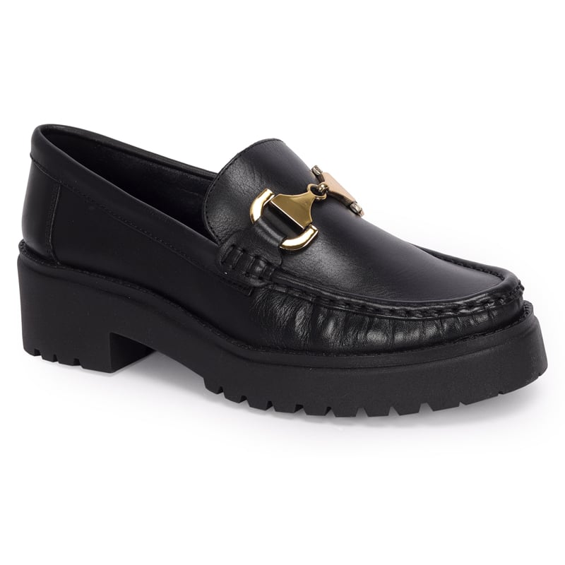 Loafer Couro Metal