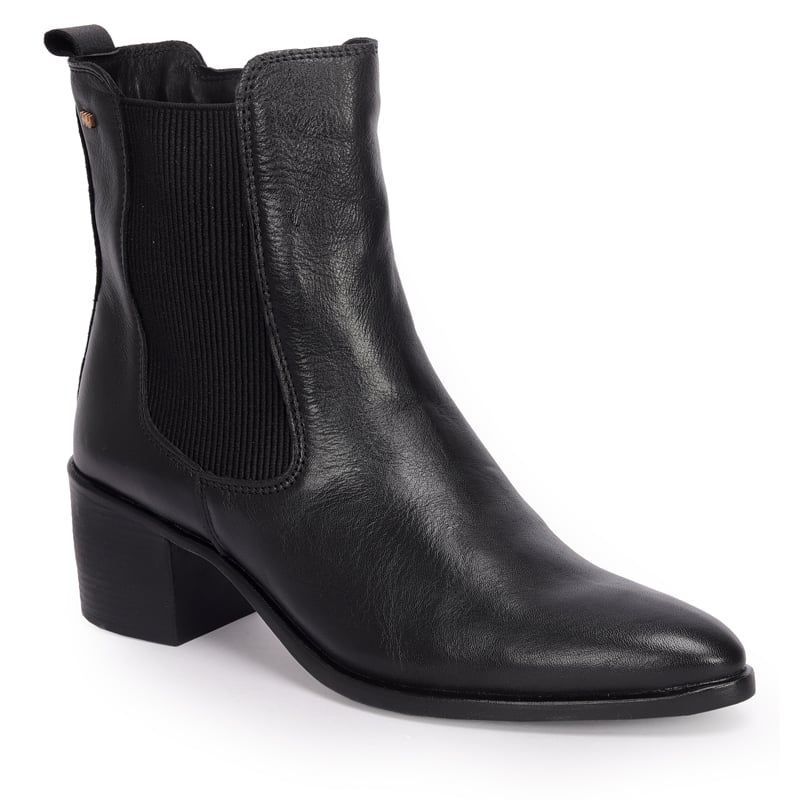 Bota Cano Curto Couro Com Elastico 5cm
