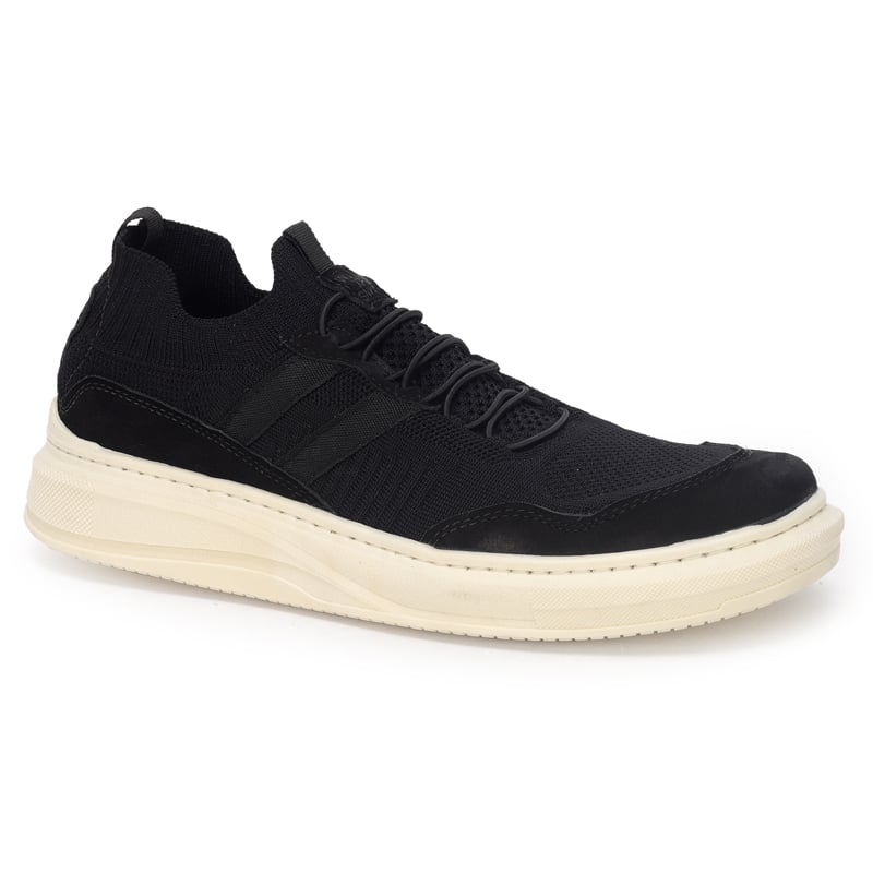 Calcado Masculino Knit Cadarço Elastico