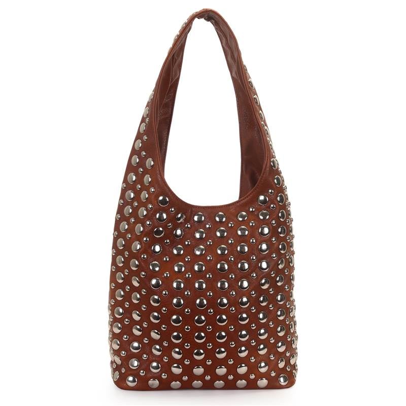 Bolsa Hobo Grande Com Aplicacao Tachas