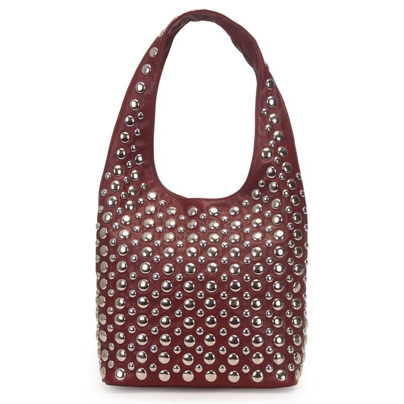 Bolsa Hobo Grande Com Aplicacao Tachas