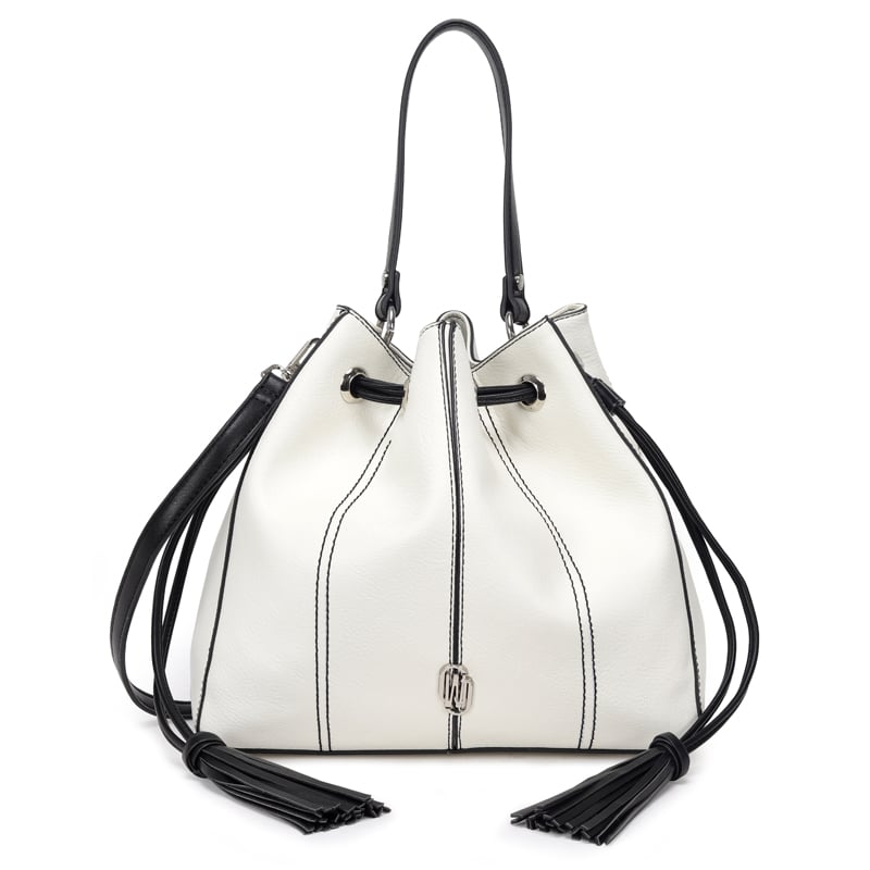 Bolsa Saco Grande Bicolor Com Recortes