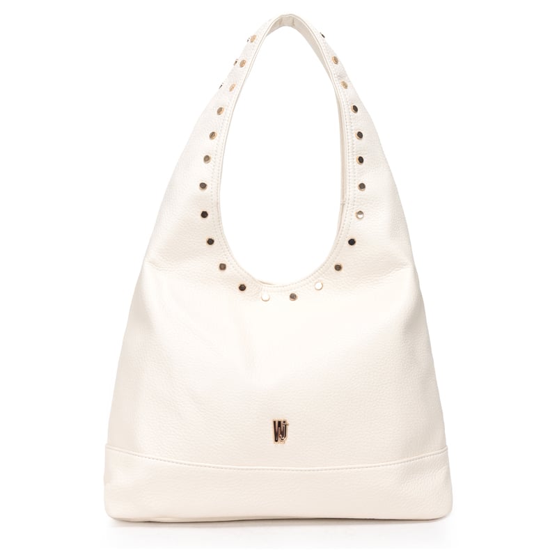 Bolsa Hobo Grande Com Detalhe Metais