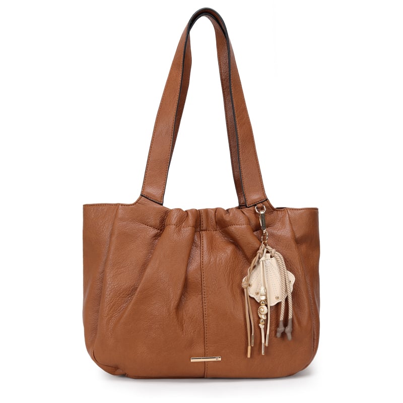 Bolsa Satchel Grande Com Chaveiro Conchas