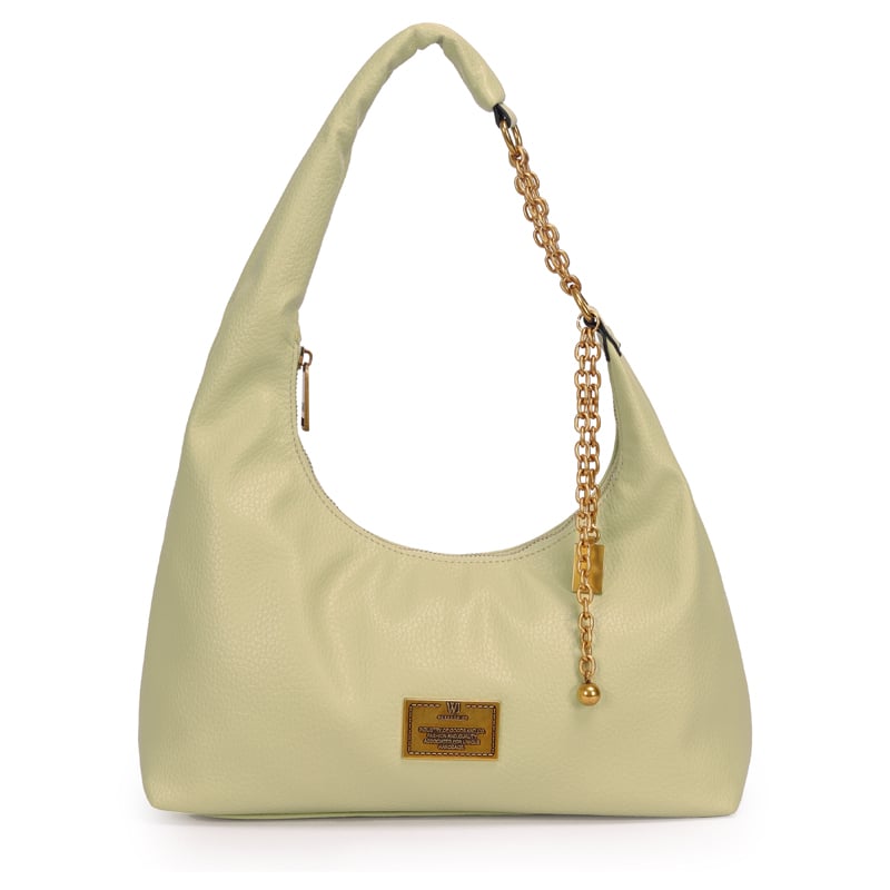 Bolsa Hobo Media Com Detalhe Corrente Com Pingentes