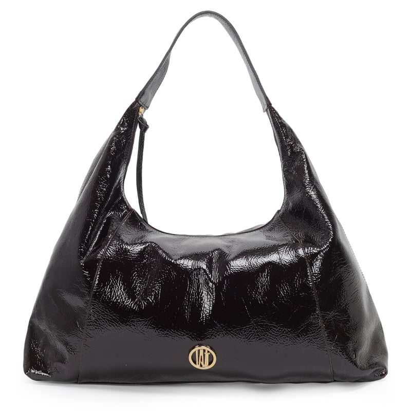 Bolsa Hobo Grande Couro Verniz