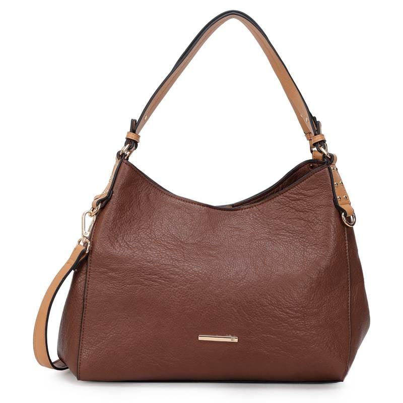 Bolsa Hobo Grande Bicolor Com Compartimentos