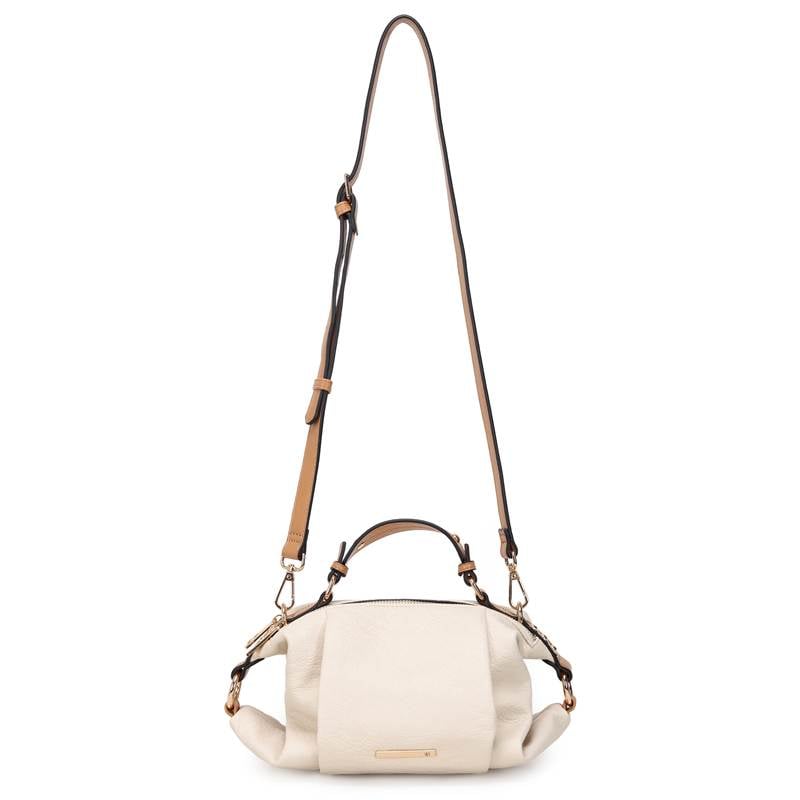 Bolsa Transversal Media Bicolor Com Alca De Mao
