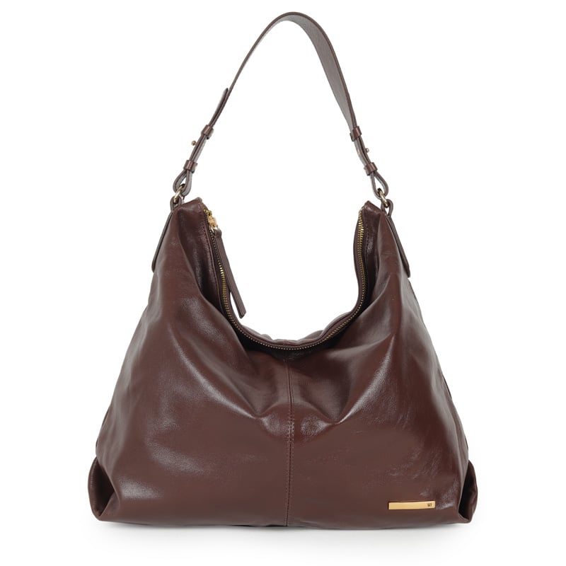 Bolsa Hobo Couro Grande Costura