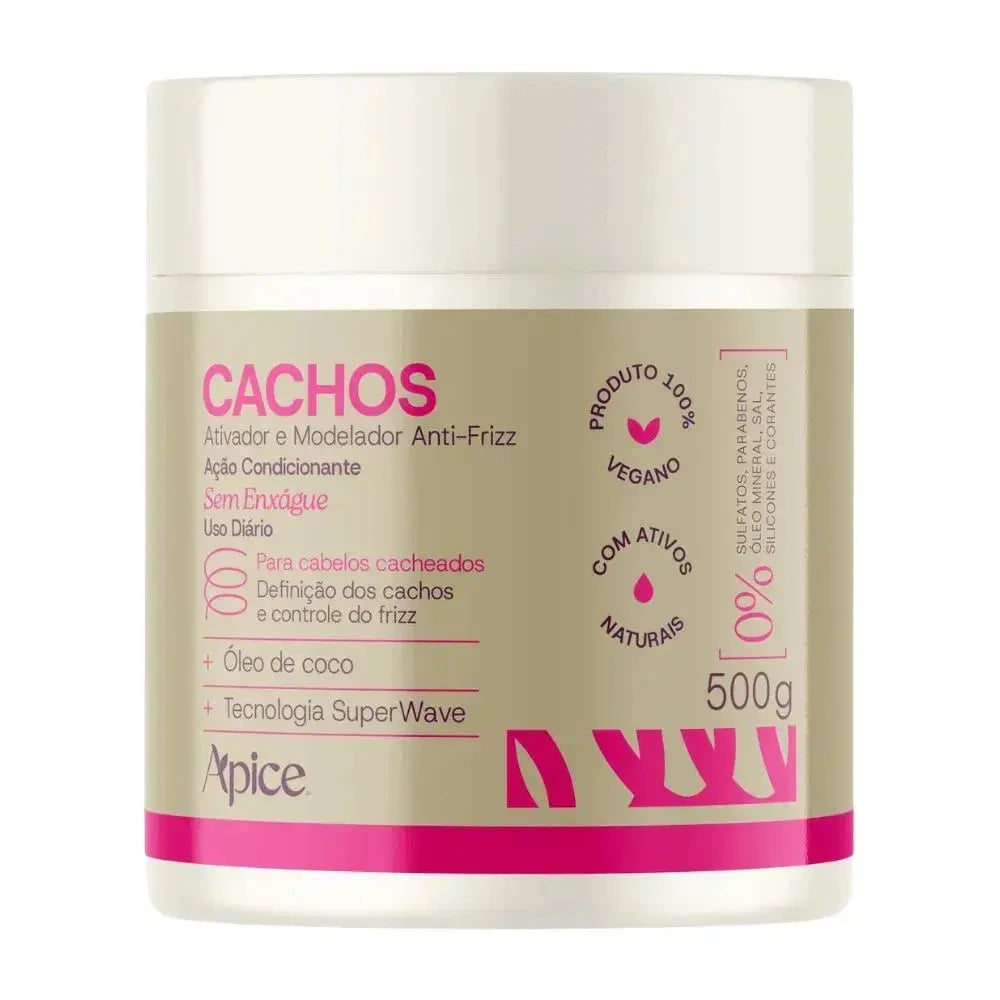 Ativador e Modelador Apice Anti-frizz Cachos 500g