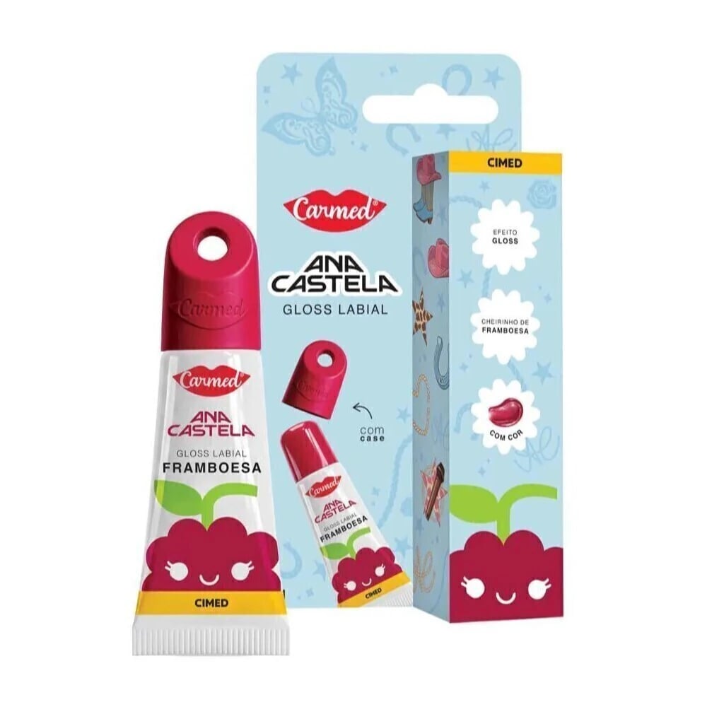 Gloss Labial Carmed Ana Castela Framboesa 5g