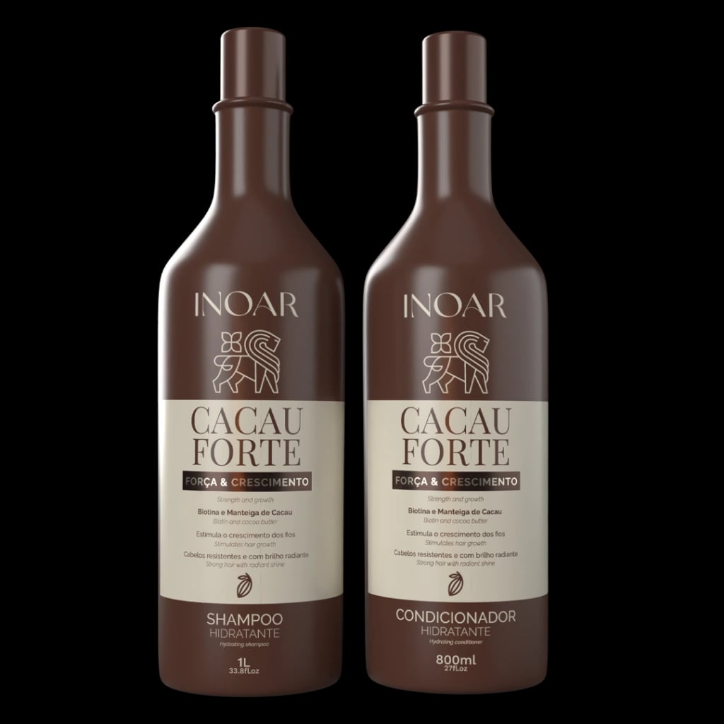 Kit Shampoo 1L + Condicionador 800ml Inoar Cacau Forte