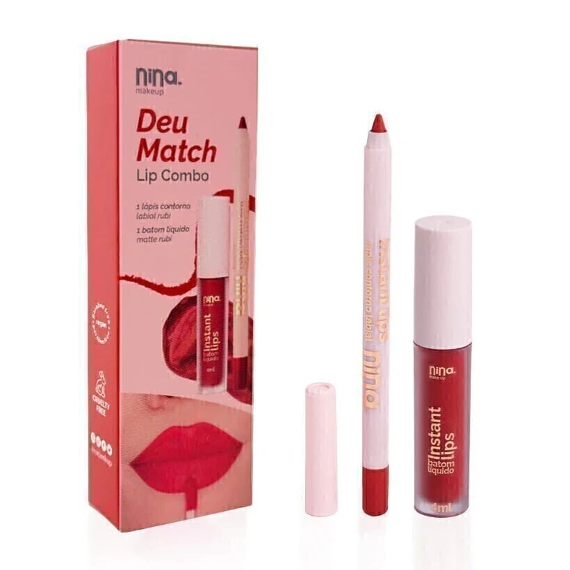 Lip Combo Nina Makeup Deu Match Rubi