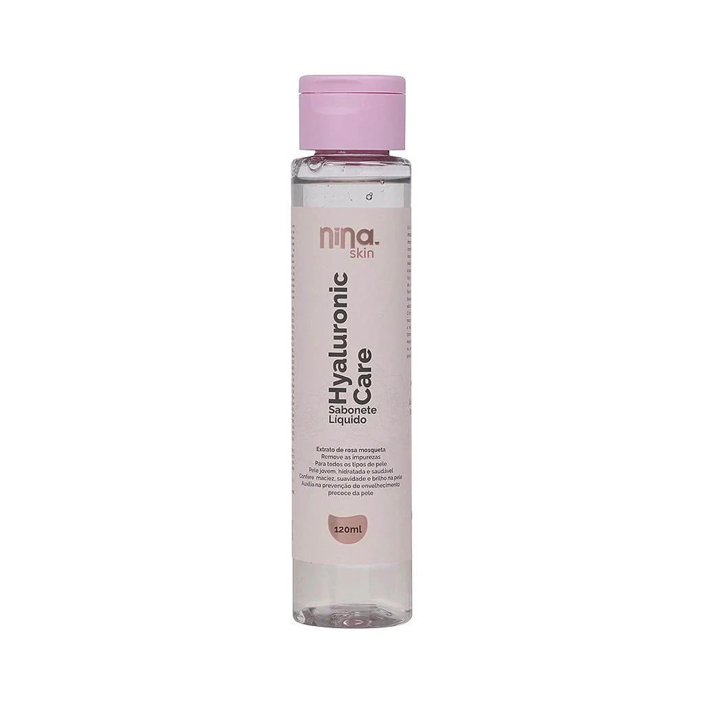 Sabonete Líquido Facial Nina Makeup Hyaluronic Care 120ml