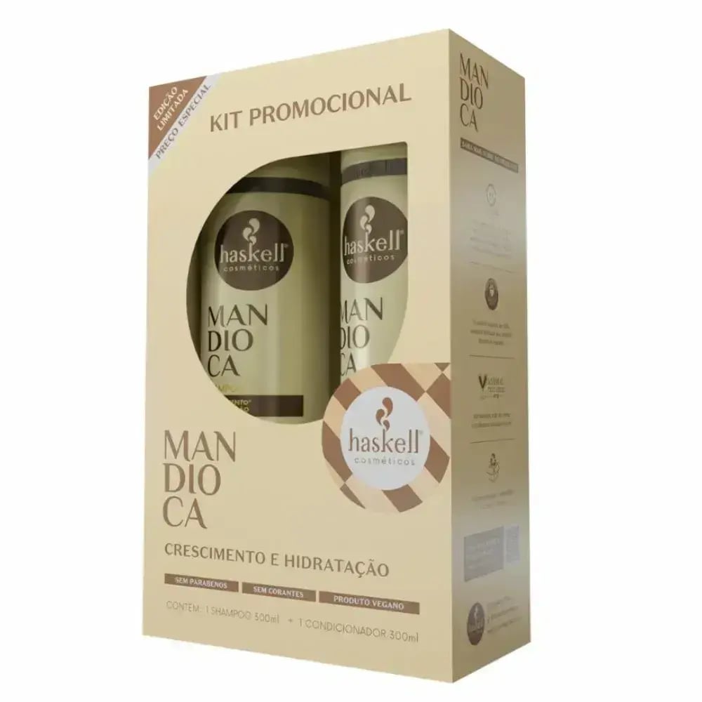 Kit Shampoo + Condicionador Haskell Mandioca 300ml