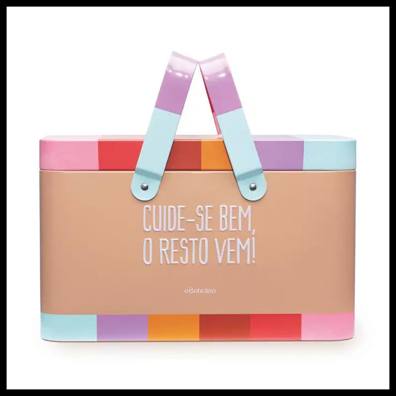Cestinho De Metal Com Alça Cuide Se Bem