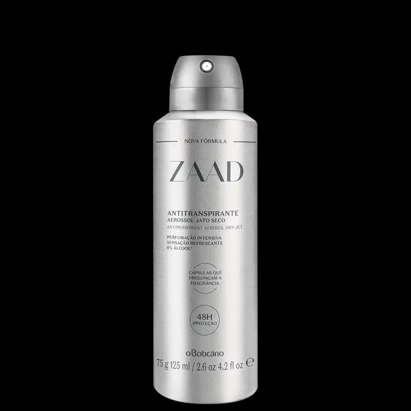 Desodorante Antitranspirante Aerossol Zaad 75g/125ml