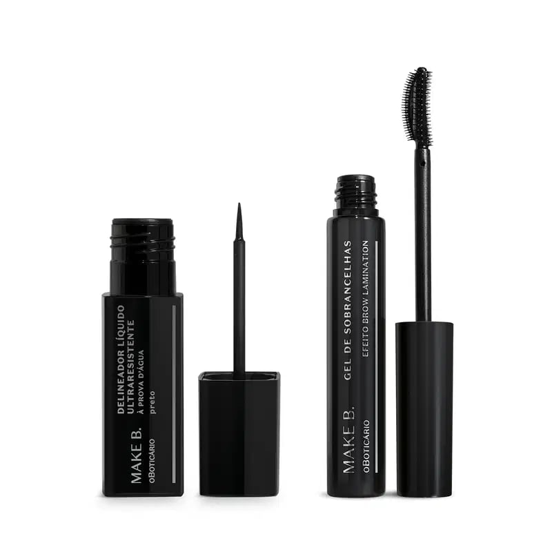 Combo Make B.: Delineador Líquido + Máscara de Sobrancelhas Brow Lamination