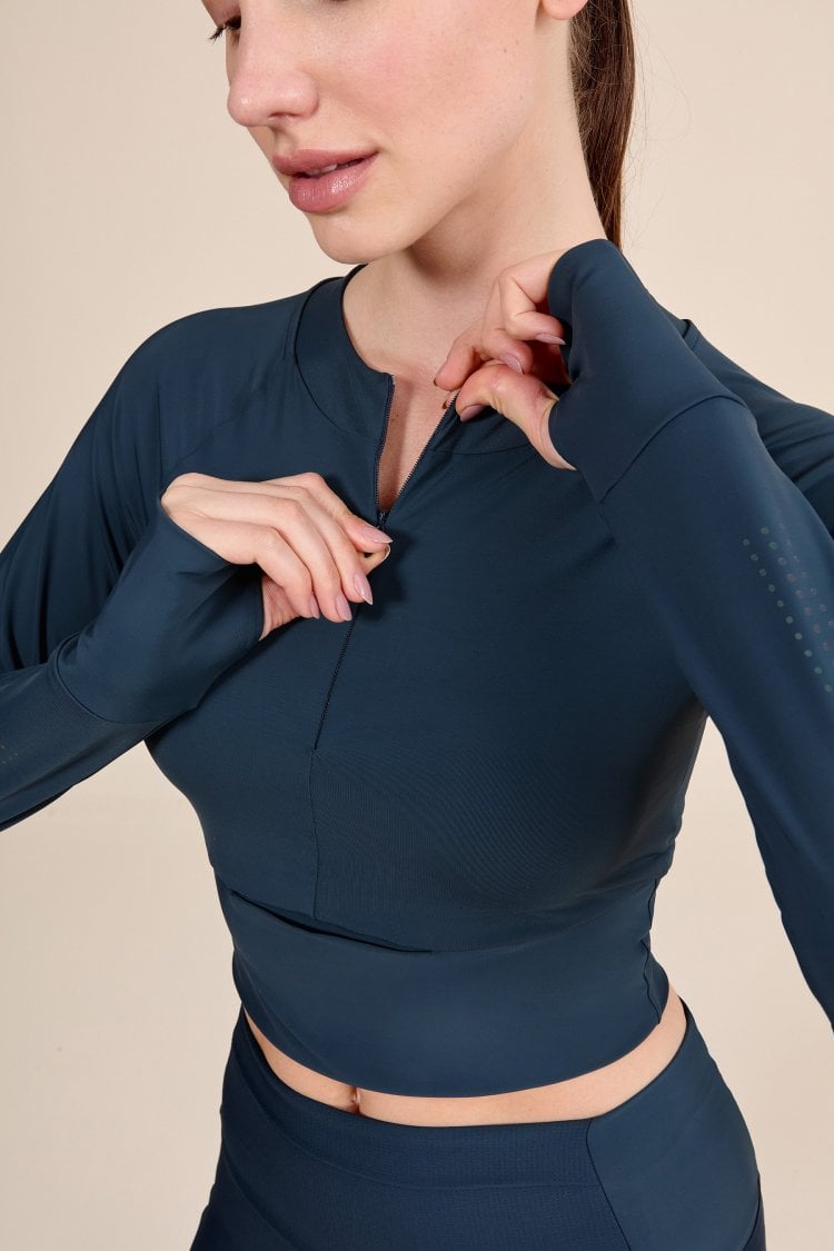 Blusa Cropped ML Race Pro® Tule