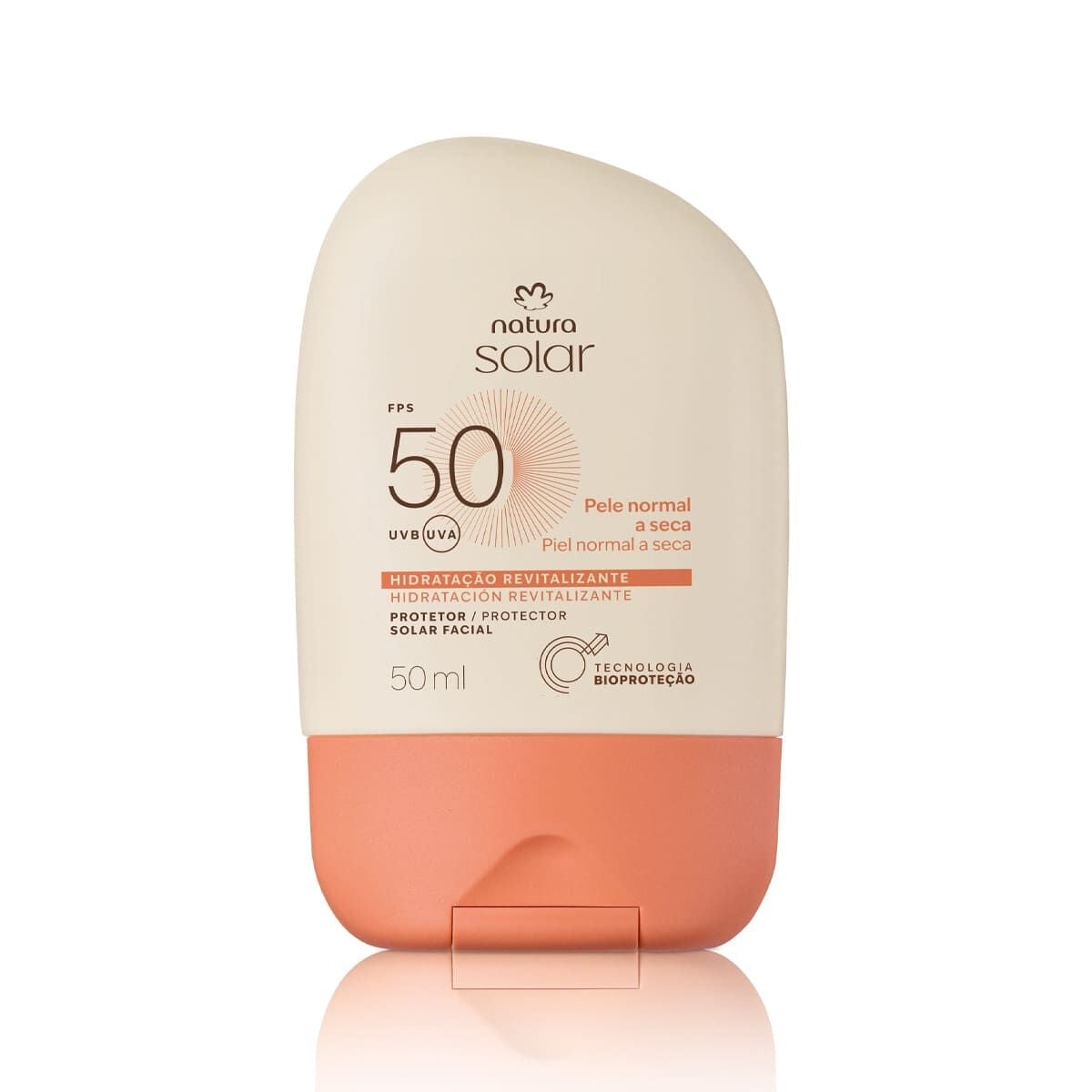 Protetor Solar Facial Pele Normal a Seca FPS 50 Natura Solar 50 ml