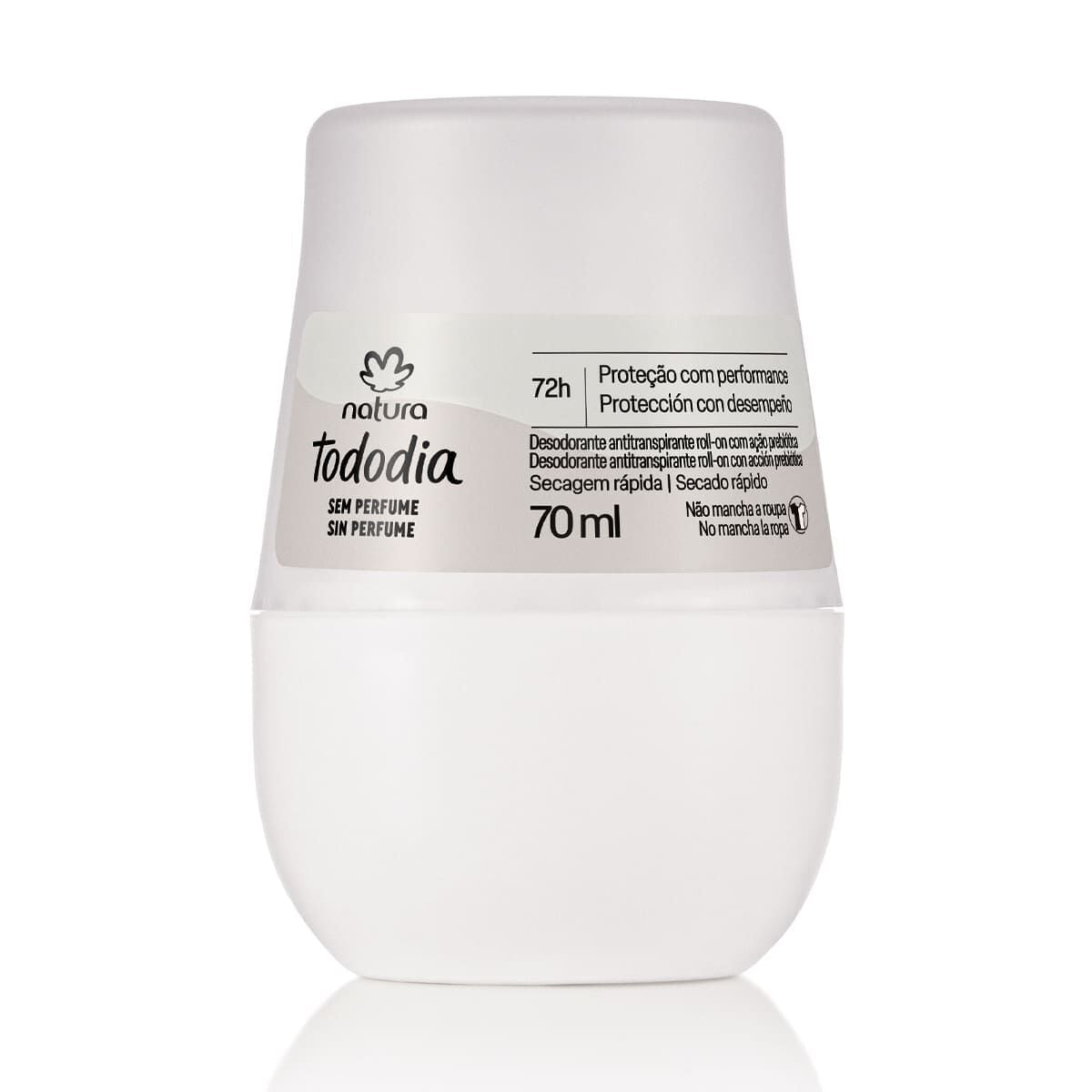 Desodorante Antitranspirante Roll-on Tododia Sem Perfume 70 ml