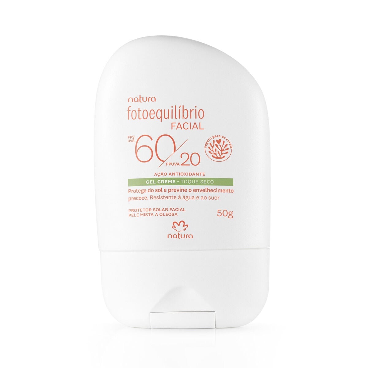 Protetor Facial Gel Creme FPS 60 FPUVA 20 Fotoequilíbrio 50 g