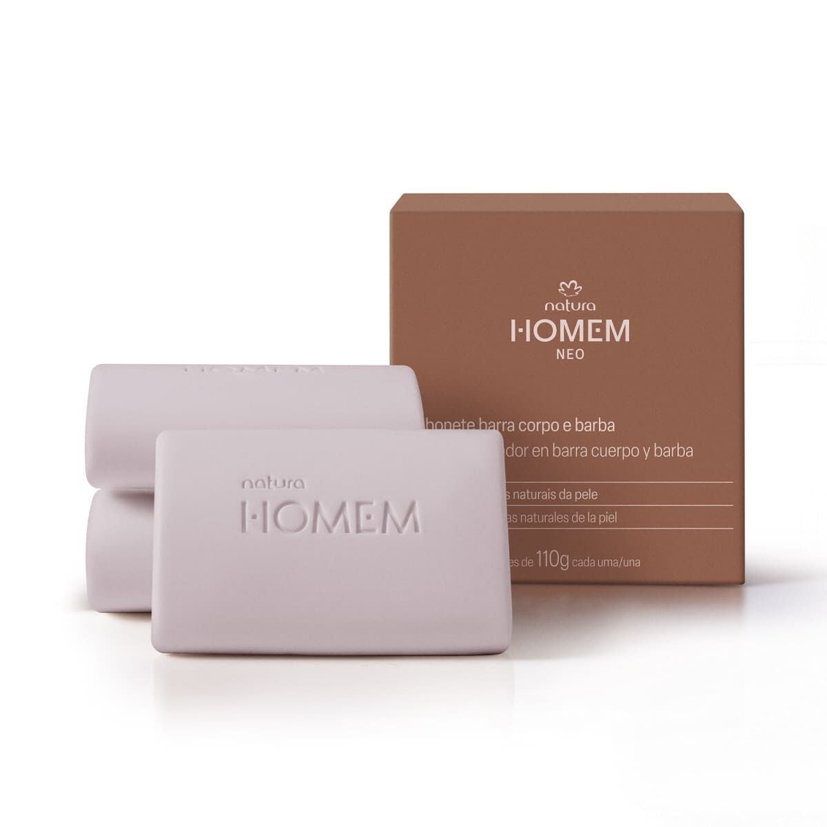 Caixa de Sabonetes em Barra Natura Homem Neo 3 un de 110 g