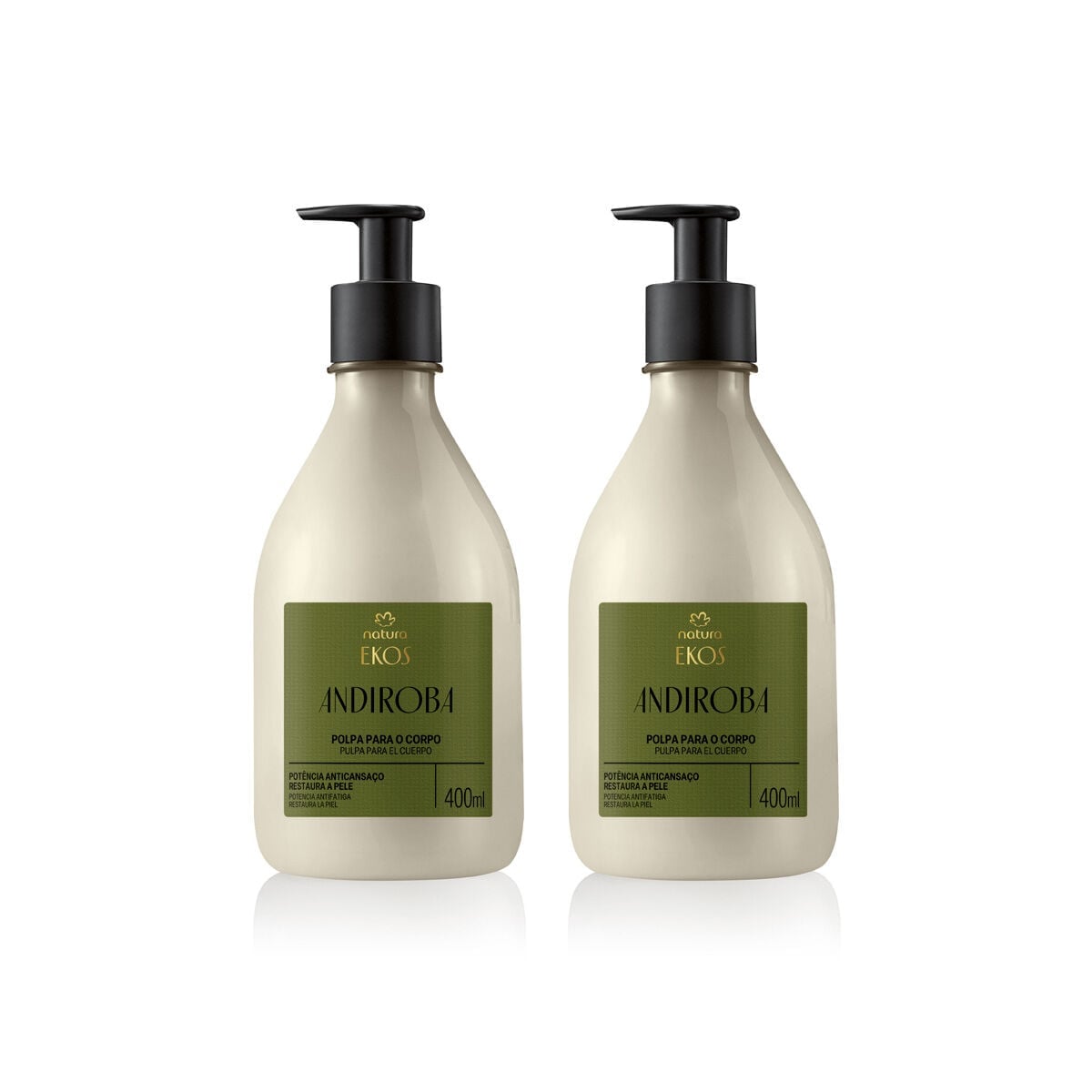 Combo Polpa Desodorante Hidratante para o Corpo Ekos Andiroba 2 produtos de 400 ml