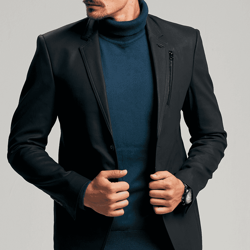 Blazer de Sarja Resinado