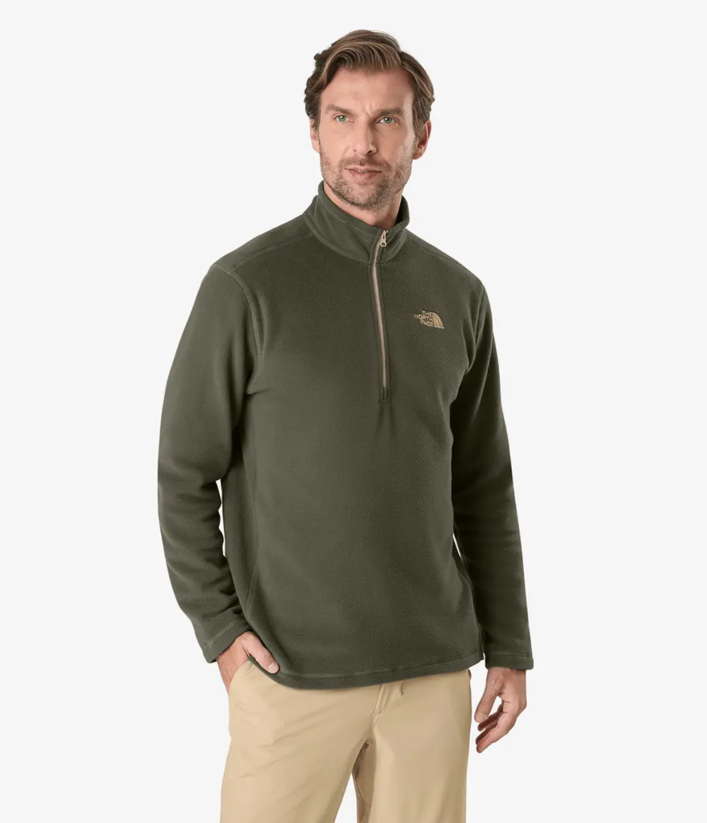 Fleece Masculino Glacier 1/4 Zip New Taupe Green