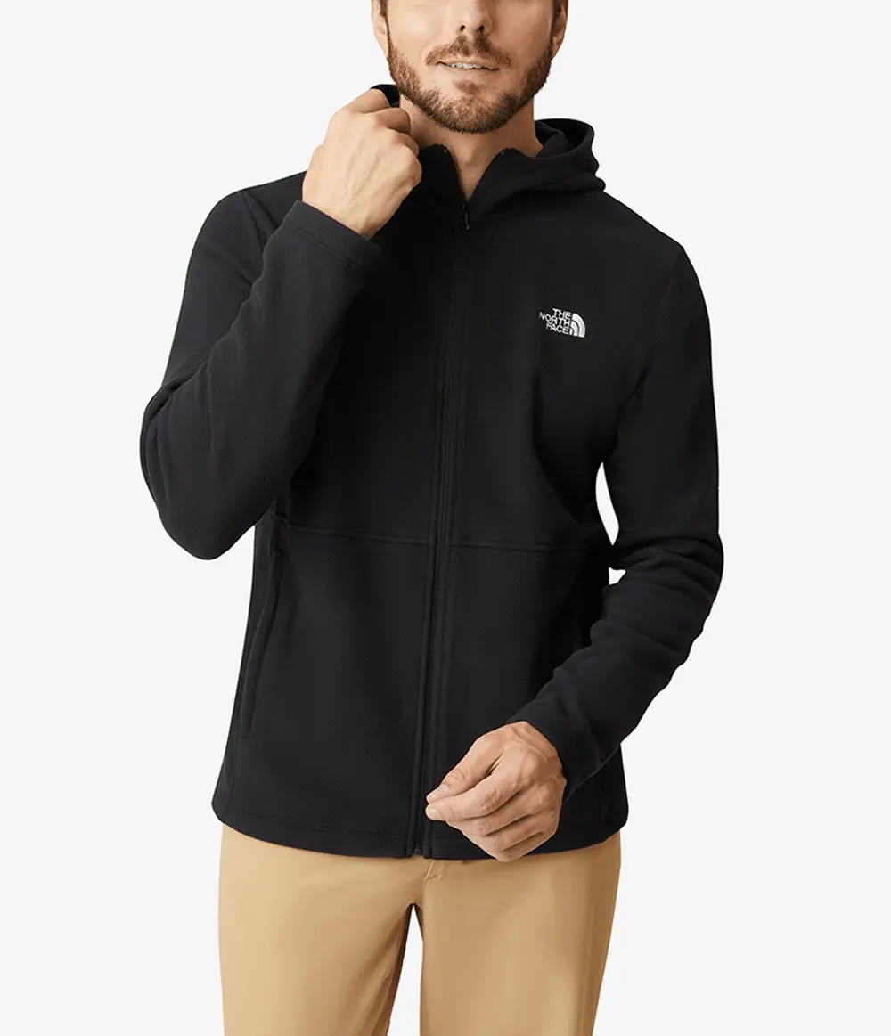 Fleece Masculino Glacier Full Zip Com Capuz TNF Black