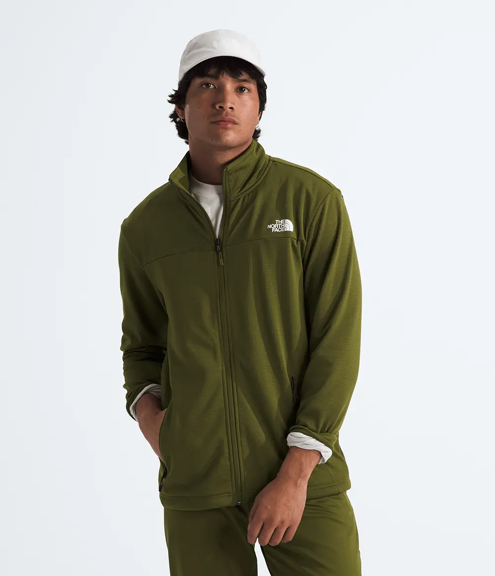 Fleece Masculino Cedar Trail Grid Full Zip Forest Olive