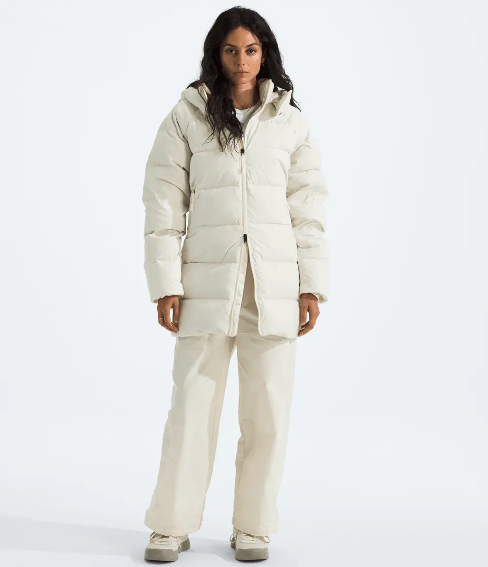 Parka Feminina Hydrenalite City Down Hooded White Dune